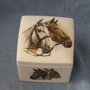 Limoges Trinket Box Horse Motif